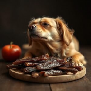 Premium jerky treats for dogs by Petrix, showcasing high-quality, natural ingredients.