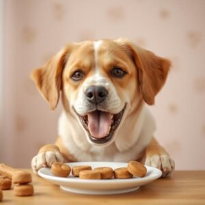 Dog Eating soft treats